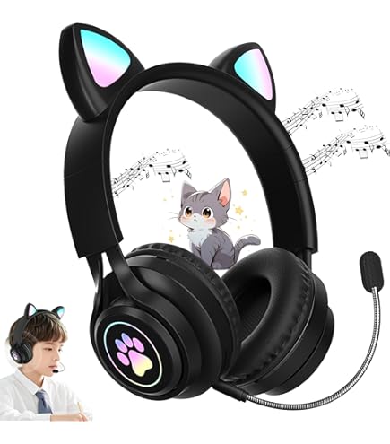 Amazon.co.jp: LED付き 高機能 ネコ耳ヘッドフォン 『AXENT WEAR』 Cat